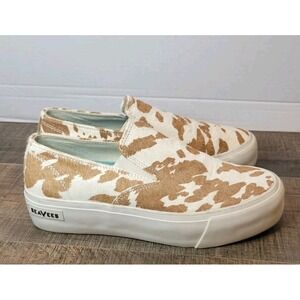 SeaVees Z4896* Womens Animal Baja Platform Mulholland Slip-On Shoes Size 7.5